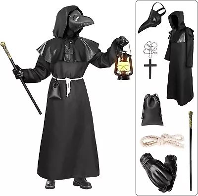 Plague Doctor Costume Set: Bird Plague Mask With Steampunk Accessories • $18.60