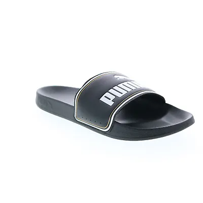 $81.39 • Buy Puma Leadcat FTR 37227601 Mens Black Synthetic Slides Slip On Sandals Shoes
