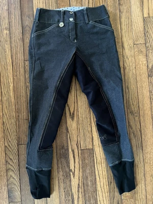 $34.99 • Buy BRADLEY By SMARTPAK Full Seat Equestrian Breeches - Denim - Women’s 24 Regular