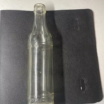 Vintage Maui Soda Works Bottle Hawaii Clear Glass Embossed Empty 6.5 Oz Beverage • $30