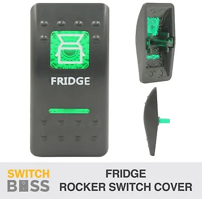 Rocker Switch Cover Only FRIDGE -suit Green LED Boat Caravan Marine • $8.90