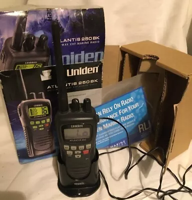 Uniden Atlantis 250 BK Two Way VHF Marine Radio !!See Important Description!! • $14.99