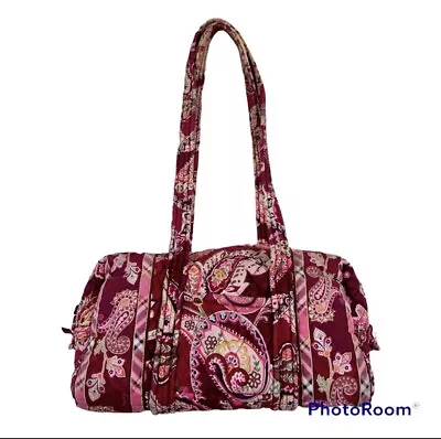 VERA BRADLEY | PICCADILLY PLUM | Small Double Handle Shoulder Duffle Bag | GUC • $15