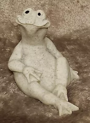 Vintage Small Stone Frog Figurine Quarry Critters Freddie Frog • $8