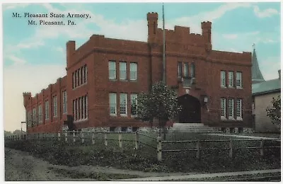 Laminated Reproduction Postcard Mount Pleasant PA State Armory • $5.95