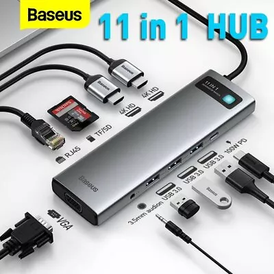 Baseus 11 In 1 USB 3.0 HUB Charging Adapter High Speed Expansion For Macbook Pro • $59.99