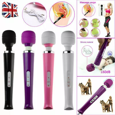 Magic Wand Body Massager Waterproof Powerful 30 Speed 10 Vibration Modes Adults • £7.99