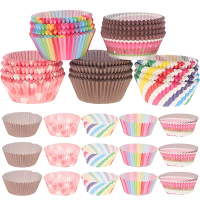 500 Pcs Paper Cake Base Mini Cupcake Wrappers Party Supplies • £15.79