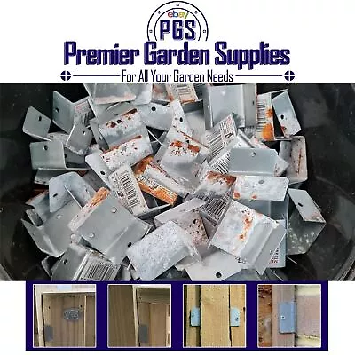 £4.70 • Buy Fence Panel Clip Trellis Bracket Garden Decking Galvanised Fencing 45mm