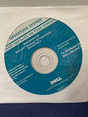 New Dell OS Reinstallation CD Microsoft Windows XP Professional SP 3 - 2009 • $14.99