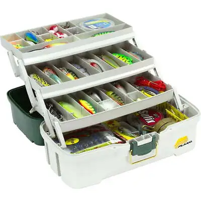 Plano Molding Co 620304 3 Tray Green & White Tackle Box/ • $17.24