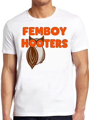 £9.85 • Buy Femboy Hooters T Shirt Owl Boobs America USA Bird Logo Cool Gift Tee M458
