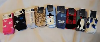 Womens Mens & Unisex Gap Cozy Fuzzy Socks Santa Buffalo Plaid Penguin & More New • $5