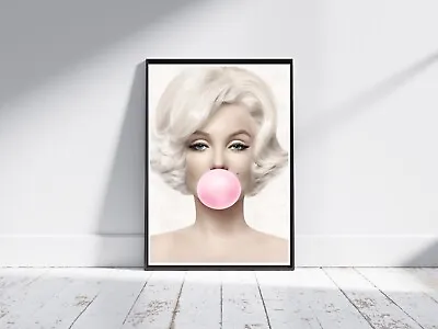 Bubblegum Marilyn Monroe Poster - Wall Art Fashion Print - A5 A4 A3 #009 • £2.99