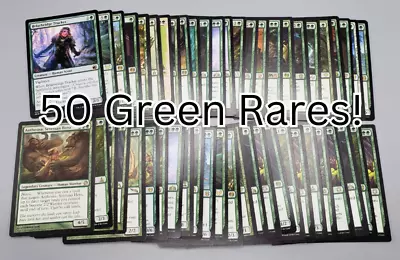 50 Magic The Gathering MTG Cards Bulk GREEN Rares  Lot Instant Collection  • $19.99