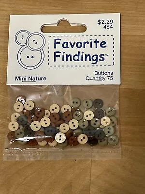 Blumenthal Lansing Favorite Findings Buttons - Miniature 75 Count - Mini Nature • $2.49