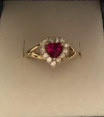 Stunning Diamonique Qvc 14ct Yellow Gold Ring Excellent Unmarked Condition • £125