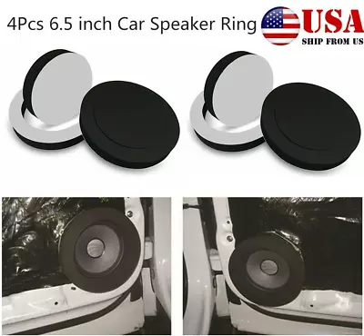 4X 6.5''Car Audio Speaker Ring Bass Door Trim Sound Insulation Cotton Rubber Pad • $19.25