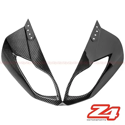 2009-2012 Ninja ZX-6R Carbon Fiber Upper Front Nose Headlight Cover Fairing Cowl • $249.95