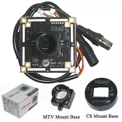 Sunvision 900TVL 1/3  HD CMOS CCTV Board Camera + M12 & CS Base Mounts (BC09A) • $16.26