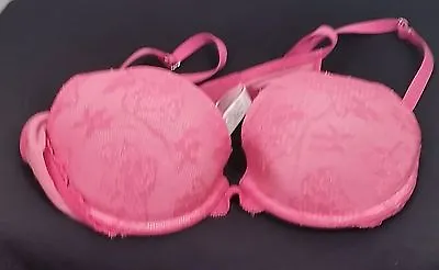 Victoria's Secret Biofit Unlined Full Coverage Pink Lace Bra Womens Size 34B • $12.99