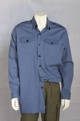 Genuine Surplus Vintage Royal Navy / RAF Cotton Working Shirt Blue • £9.99