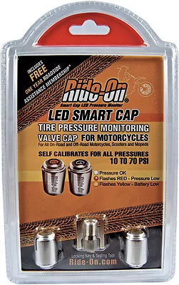 LED Smart Cap- Tire Pressure Monitoring Motorcycle Valve Cap; 10-70 PSI • $41.95