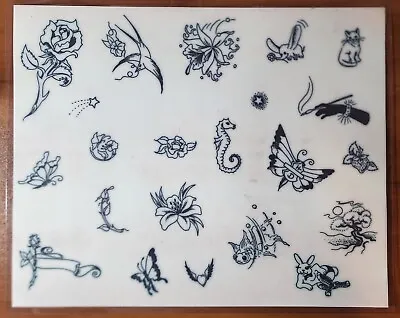 80's Mike Rollo Malone Traditional Vintage Production Tattoo Flash Sheet 11x14 9 • $24.99