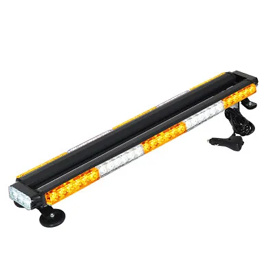 32' LED Strobe Light Bar Amber/White Rooftop Flash Emergency Warning Double Side • $46.99