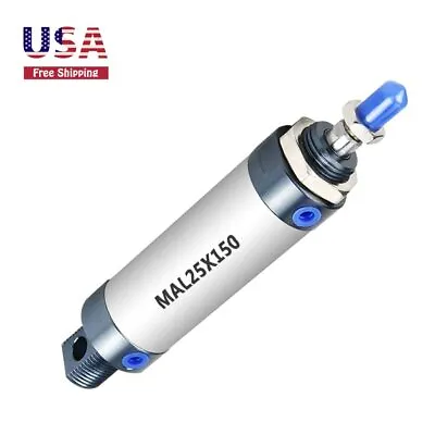 Mini Air Cylinder MAL Screwed Piston Rod Dual Action 25mm Bore 150mm Stroke • $22.99