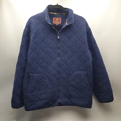 £34.99 • Buy Vintage Mulberry Navy Fleece Quilted  Lined Blue 80s Harrington Jacket Large