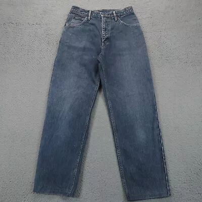 VINTAGE Edwin Jeans Mens 31x28 Blue Stone Wash Straight Leg Japanese Denim Fade • $34.95