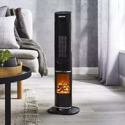 Oscillating Digital Tower PTC Ceramic Heater 2 Heat Settings Portable 2000W • £47.99