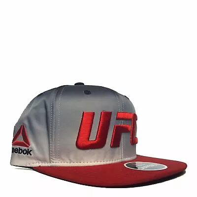 Mens Reebok UFC Sublimated Flat Brim Snapback Hat - Grey | Red • $19.99