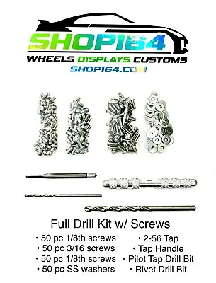 FULL 2-56 KIT Taps + Bits Hex Drive Button Head Screws + Washers For Hot Wheels • $50