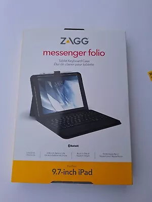 🍒 Zagg Messenger Folio Tablet Keyboard Case For 9.7 In IPad New • $23