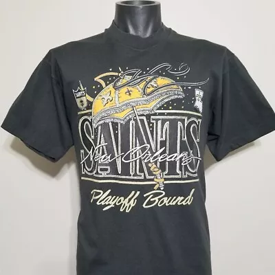 Vintage New Orleans Saints Nfl T Shirt XL 80s Playoff Bound Single Stitch Tee • $39.88