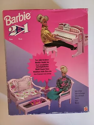 Mattel Barbie 2 In 1 Piano Sofa/chair 11428 Foreign Issue Italy 1995 NRFB HTF • $35