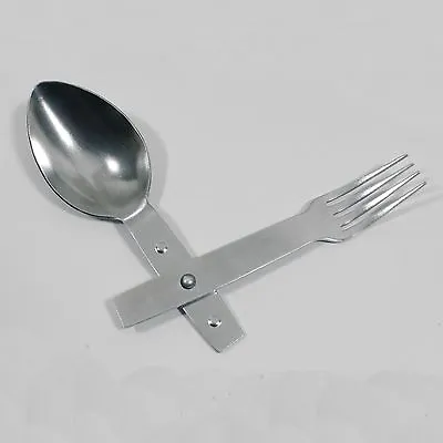 German Fork Spoon Eating Utensil - WW2 Repro Army Military Soldier Camping Metal • $35.15