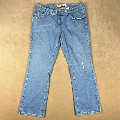 Levis Jeans Womens 19Mx31 Blue Flap Pockets 518 Superlow Boot Cut Flare Vintage • $28.95