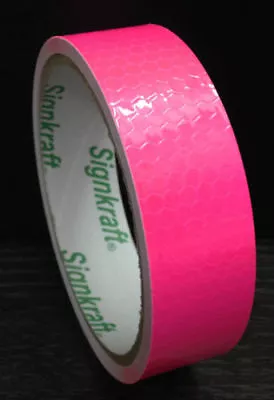 Pink Reflective Tape Hi Vis Visibility Decal Vehicle Motorcycle Fluroscent Peel • $6.99