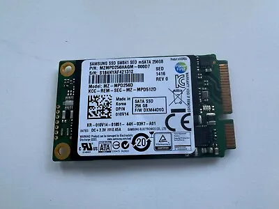 256GB MSATA SSD SM841 MLC SED Samsung MZ-MPD256D Dell 010v14 OPAL • $21.47