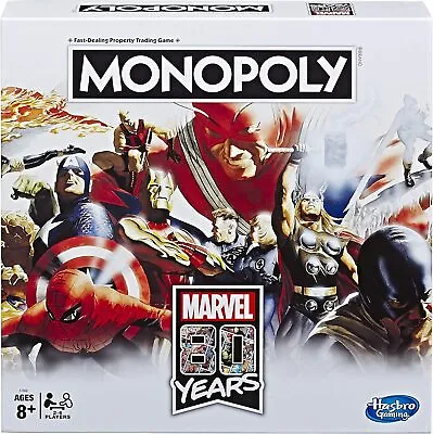 Monopoly Marvel 80th Birthday Board Game French Version Collectable • £30.39