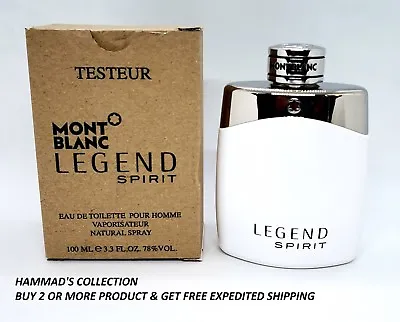 Mont Blanc Legend Spirit Edt 3.3 Oz For Men With Cap New In White Box • $32.50