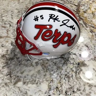 Rakim Jarrett Signed Mini Helmet Maryland Terrapins Football Terps NCAA PROOF • $79.99