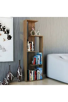 KayRana Wand Walnut Colour Slimline Designer Bookcase Storage • £79.99