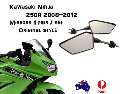 Kawasaki Ninja 250 R Mirrors 1 Set - Fits Ninja 250R EX250 2008-2012 • $29.90