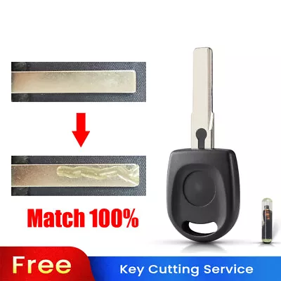 $9.99 • Buy BLADE CUT By PHOTO Transponder Remote Key Shell Case For VW B5 HU66 ID48 Chip