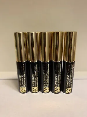 5 Estee  Lauder Sumptuous Extreme Lash Mascara - 01 Extreme BLACK -(2.8ml) Each • $11.99