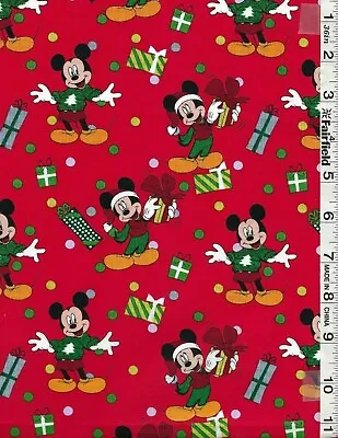 Red Christmas Disney Mickey For Me By Springs Creative Bty • $13.99